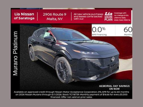 Super Black 2026 Nissan Murano Platinum