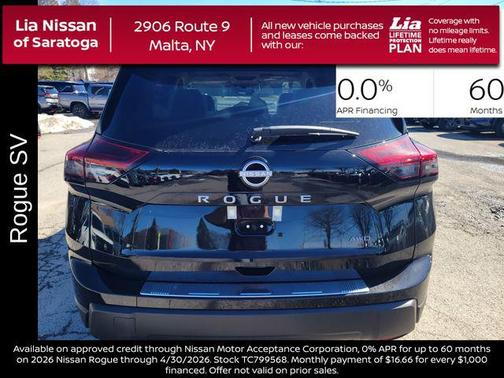 Super Black 2026 Nissan Rogue SV