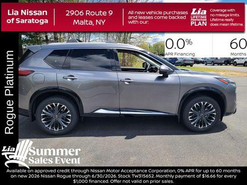 Gun Metallic 2026 Nissan Rogue Platinum