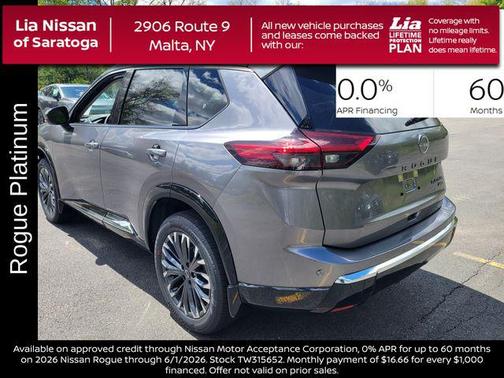 Gun Metallic 2026 Nissan Rogue Platinum