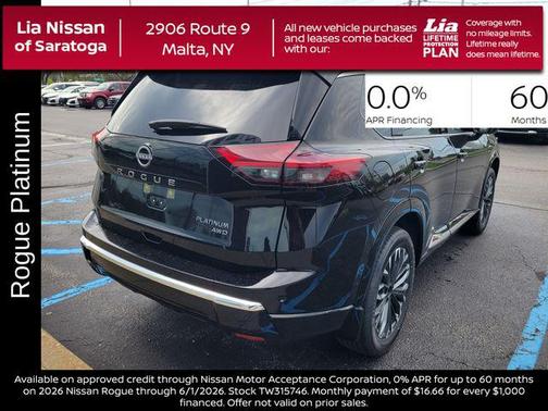 Super Black 2026 Nissan Rogue Platinum