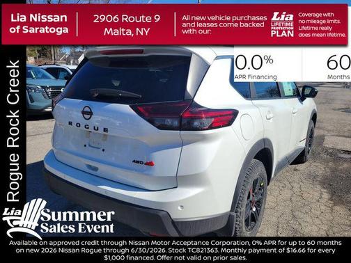 Everest White Pearl Tricoat 2026 Nissan Rogue Rock Creek