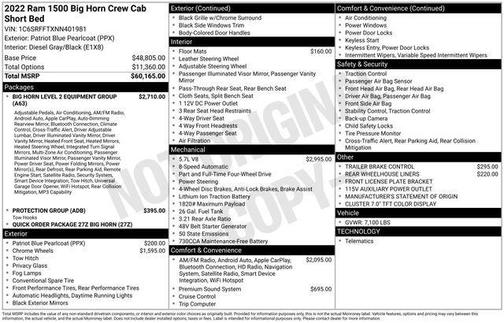 2022 RAM 1500 Big Horn/Lone Star