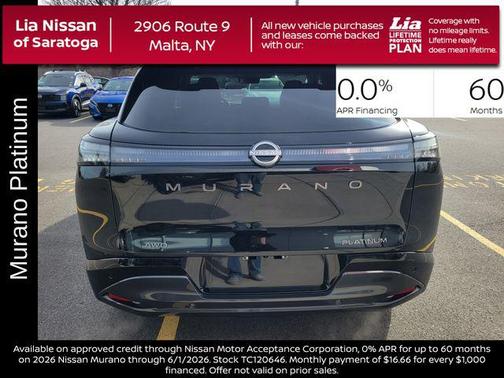 Super Black 2026 Nissan Murano Platinum