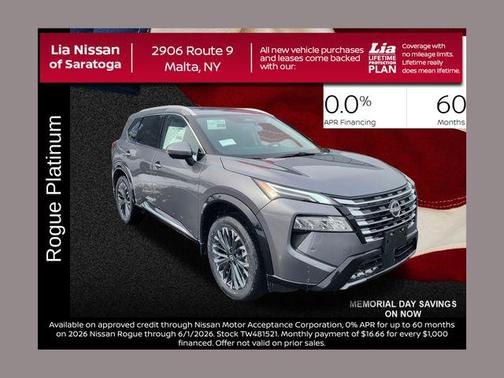 Gun Metallic 2026 Nissan Rogue Platinum