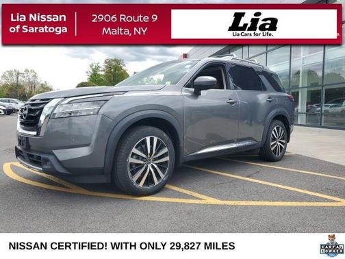 Gun Metallic 2023 Nissan Pathfinder Platinum 4WD