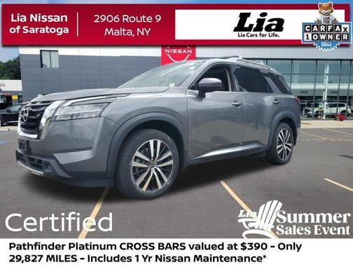 Gun Metallic 2023 Nissan Pathfinder Platinum 4WD