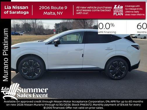 Everest White Pearl Tricoat 2026 Nissan Murano Platinum