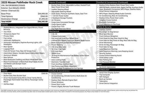 2025 Nissan Pathfinder Rock Creek 4WD