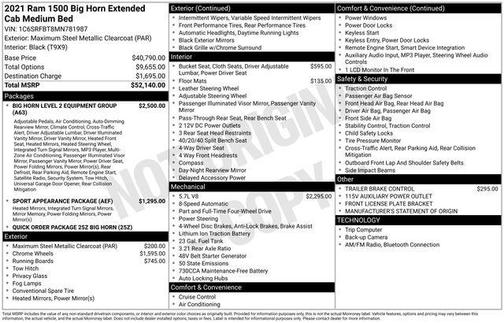 2021 RAM 1500 Big Horn/Lone Star