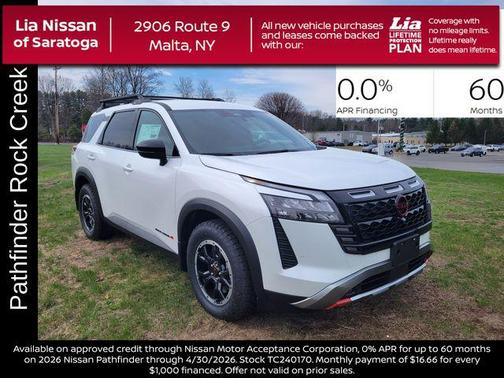 Everest White Pearl Tricoat 2026 Nissan Pathfinder Rock Creek