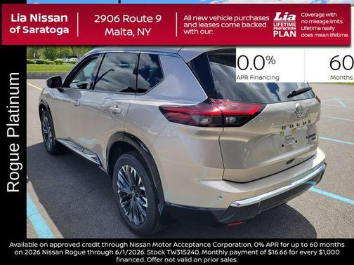 Champagne Silver Metallic 2026 Nissan Rogue Platinum
