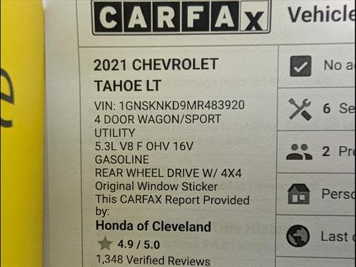 2021 Chevrolet Tahoe LT