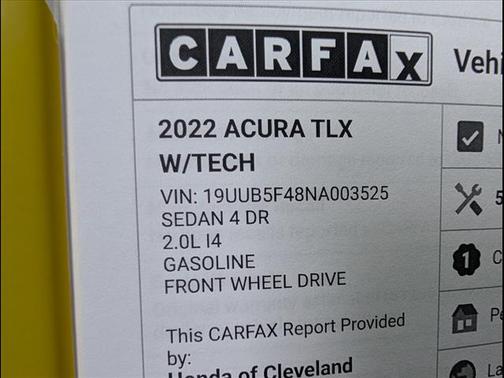 2022 Acura TLX Technology
