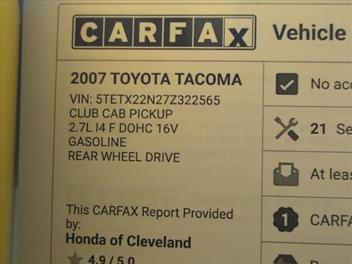 2007 Toyota Tacoma Access Cab