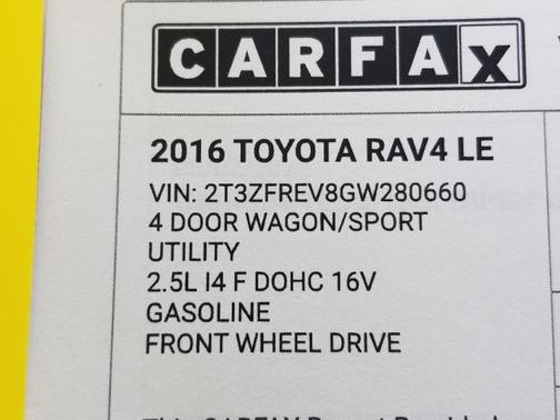 2016 Toyota RAV4 LE