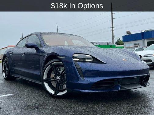 Blue 2021 Porsche Taycan Turbo S