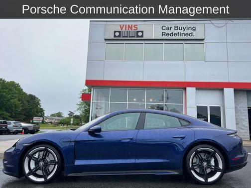 Gentian Blue Metallic 2021 Porsche Taycan Turbo