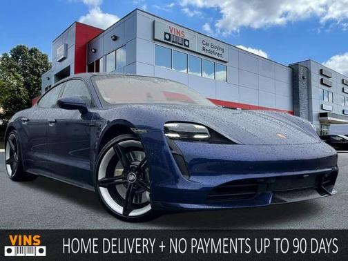 Blue 2021 Porsche Taycan Turbo S