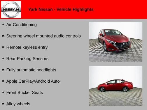 Scarlet Ember 2025 Nissan Versa 1.6 SV