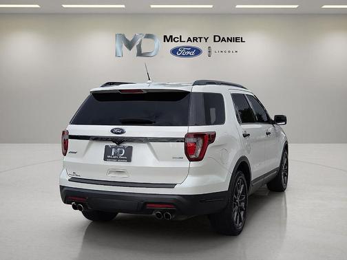 White Platinum Tri-Coat Metallic 2019 Ford Explorer sport