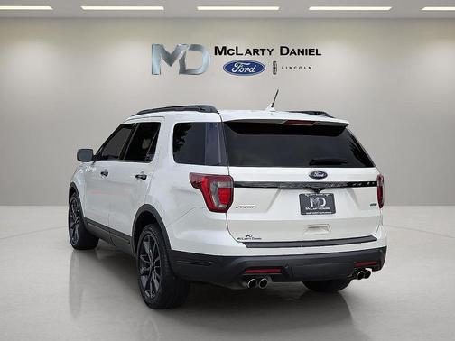 White Platinum Tri-Coat Metallic 2019 Ford Explorer sport