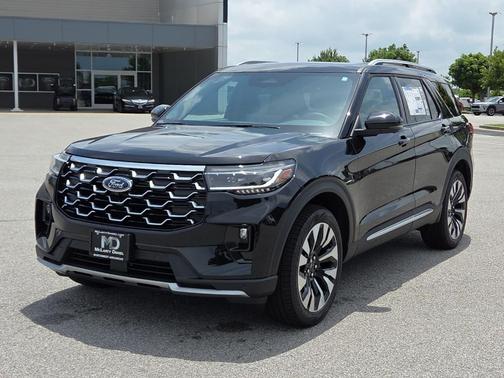 Agate Black Metallic 2026 Ford Explorer Platinum