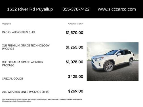 Blizzard Pearl 2021 Toyota RAV4 XLE Premium
