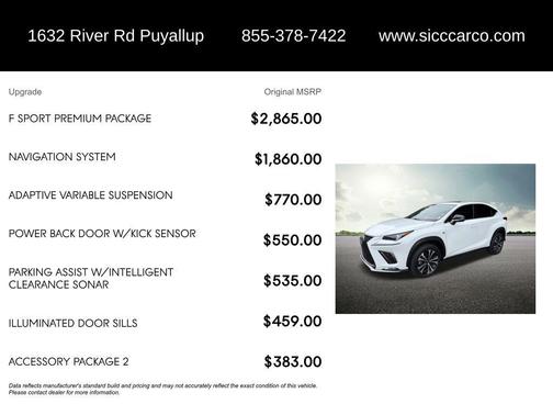 Ultra White 2020 Lexus NX 300 F Sport