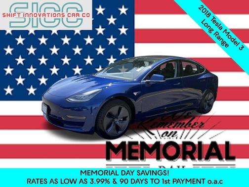 Deep Blue Metallic 2018 Tesla Model 3 Long Range