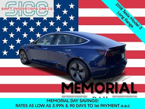 Deep Blue Metallic 2018 Tesla Model 3 Long Range