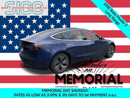 Deep Blue Metallic 2018 Tesla Model 3 Long Range