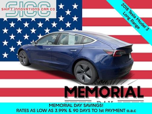 Deep Blue Metallic 2018 Tesla Model 3 Long Range
