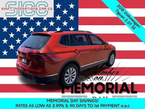 Orange Metallic 2018 Volkswagen Tiguan 2.0T SE 4MOTION