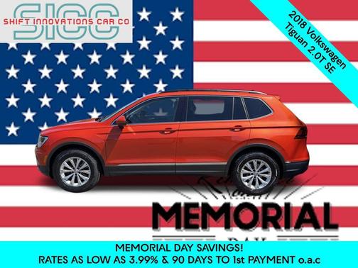 Orange Metallic 2018 Volkswagen Tiguan 2.0T SE 4MOTION
