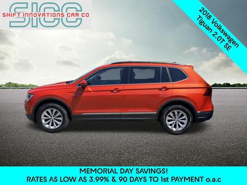 Orange Metallic 2018 Volkswagen Tiguan 2.0T SE 4MOTION