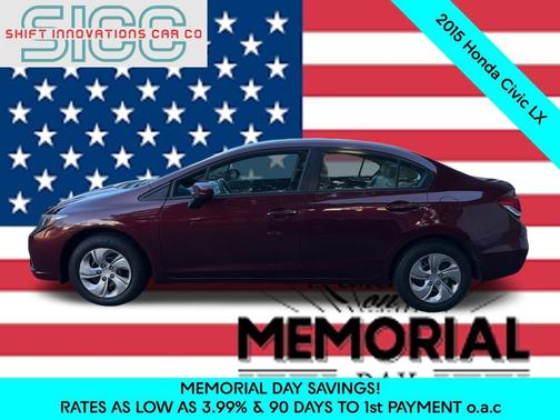 Crimson Pearl 2015 Honda Civic LX