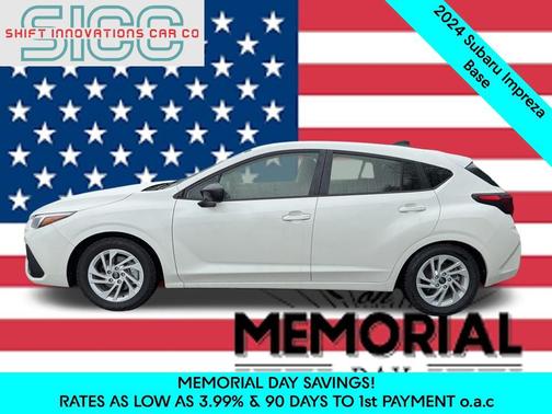 Crystal White Pearl 2024 Subaru Impreza Base