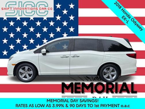 White Diamond Pearl 2018 Honda Odyssey EX-L