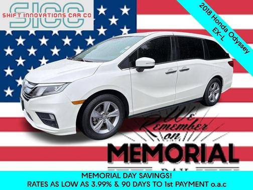 White Diamond Pearl 2018 Honda Odyssey EX-L