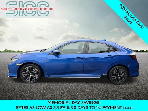 Aegean Blue Metallic 2018 Honda Civic Sport