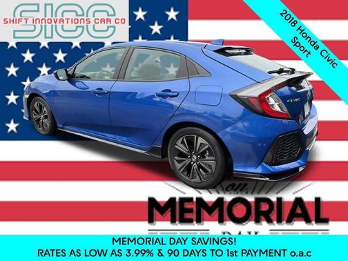 Aegean Blue Metallic 2018 Honda Civic Sport
