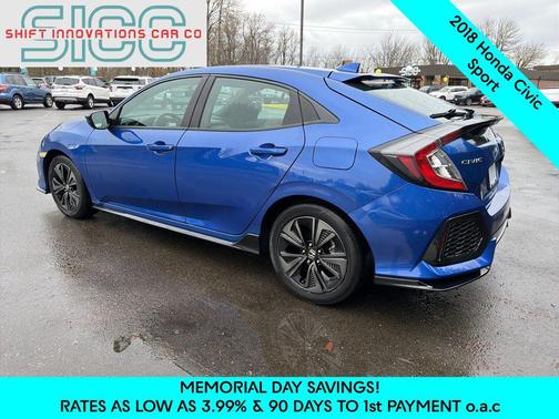 Aegean Blue Metallic 2018 Honda Civic Sport