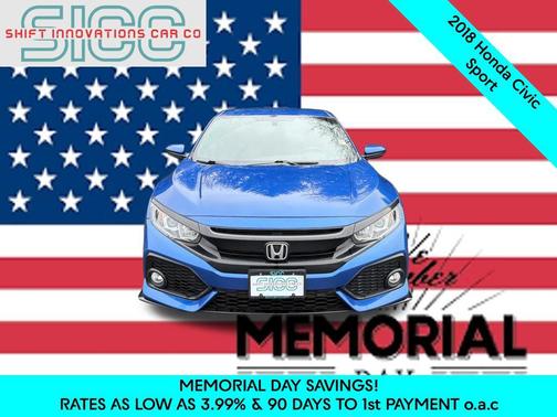 Aegean Blue Metallic 2018 Honda Civic Sport