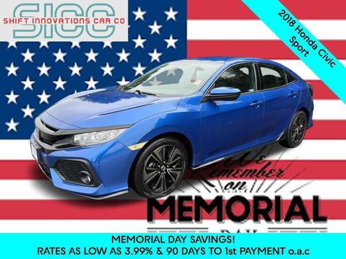 Aegean Blue Metallic 2018 Honda Civic Sport