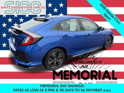 Aegean Blue Metallic 2018 Honda Civic Sport