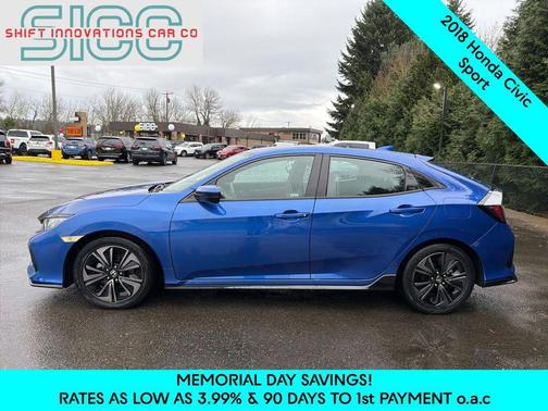 Aegean Blue Metallic 2018 Honda Civic Sport