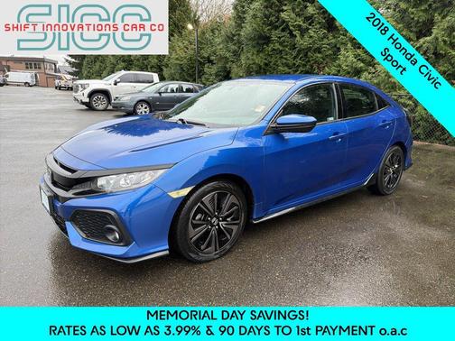 Aegean Blue Metallic 2018 Honda Civic Sport
