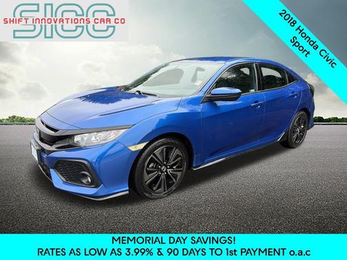 Aegean Blue Metallic 2018 Honda Civic Sport