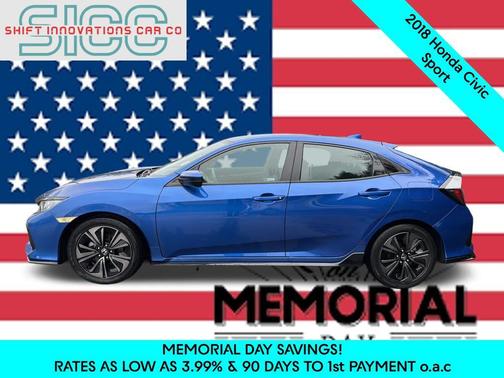 Aegean Blue Metallic 2018 Honda Civic Sport